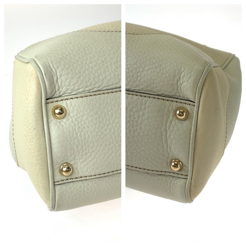 GUCCI Bamboo Ivory Brown Gold Hardware Leather 308360 Shoulder Bag Handbag 2w... - Picture 2 of 9